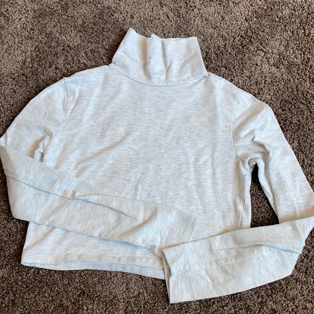 Cropped high neck top